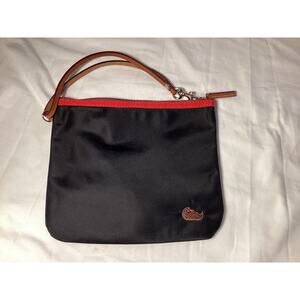Dooney & Bourke Nylon Wrislet Black/Purple‎ Leather strap Medium
